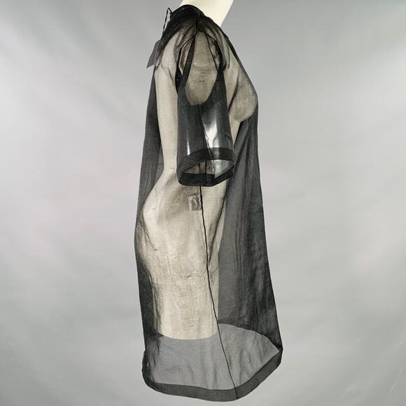 CALVIN KLEIN COLLECTION Size XS Wilson Black Mesh T-Shirt Dress - Picture 2 of 16